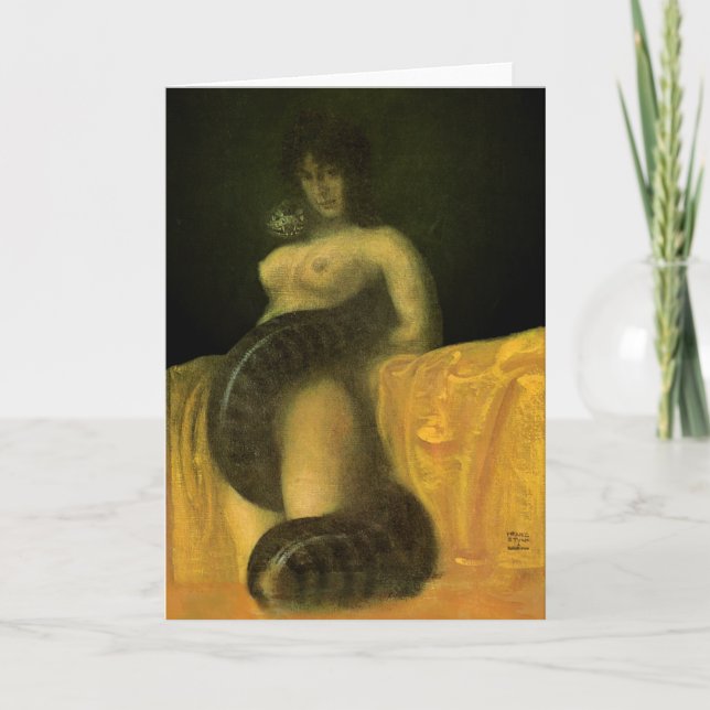 Cartão Snake Girl blank greeting card (Frente)