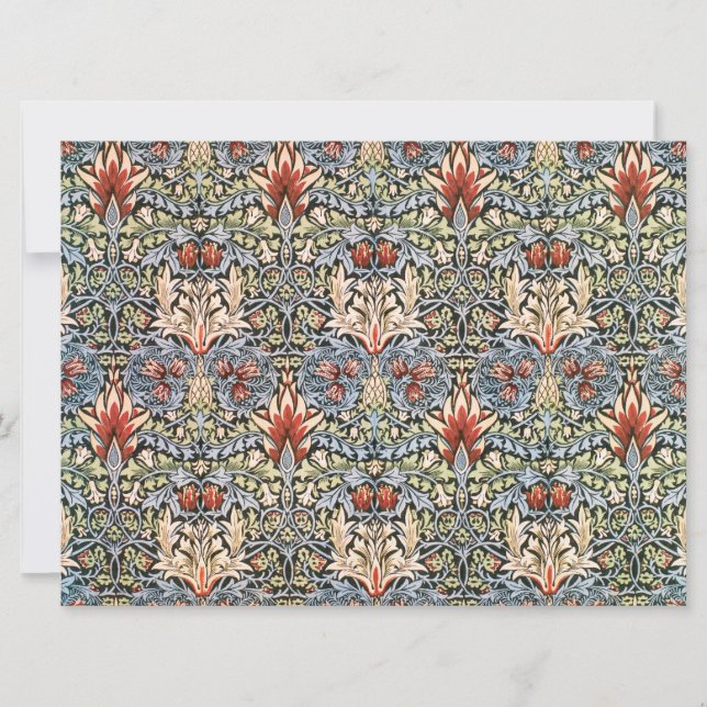 Cartão Snakeshead Pattern (por William Morris) (Frente)