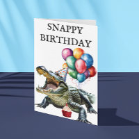 Snappy Birthday Alligator Funny Crocodilo