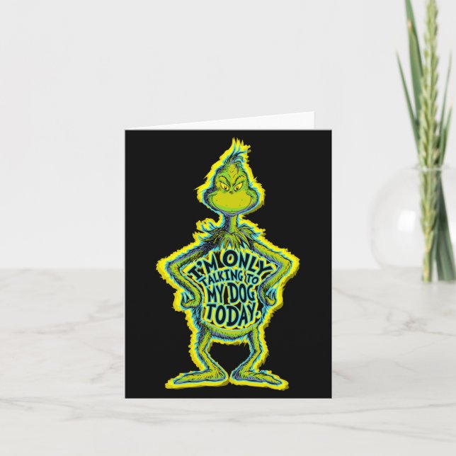 Cartão Snarky Funny Im Only Talking To My Dog T  (Frente)