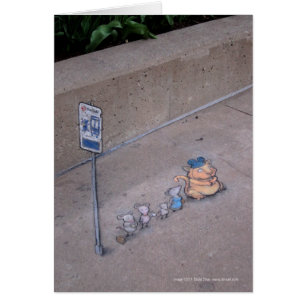 Cartão Sneaking sobre ao ônibus do roedor