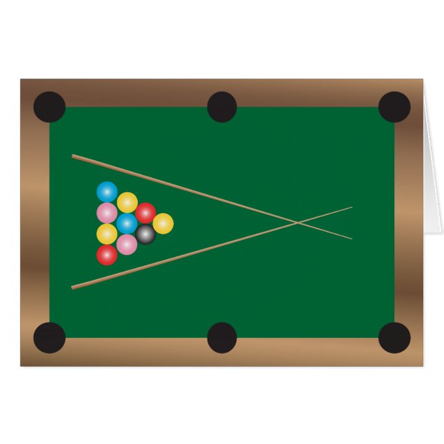Cartão Snooker (Frente Horizontal)