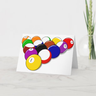 Cartão Snooker Balls Greeting Cards