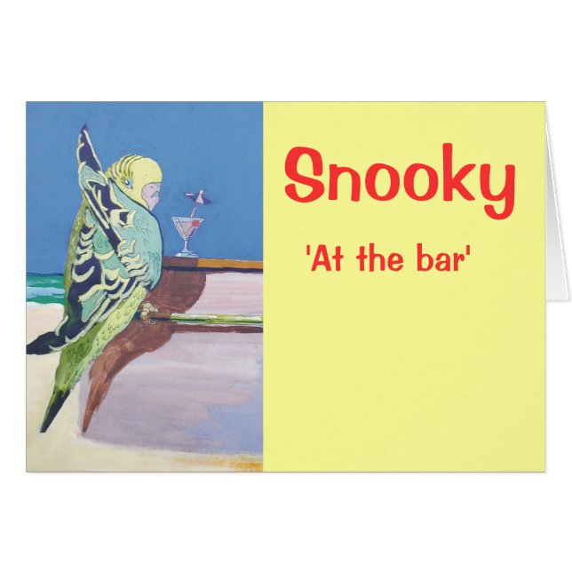 Cartão Snooky: 'No bar (Frente Horizontal)