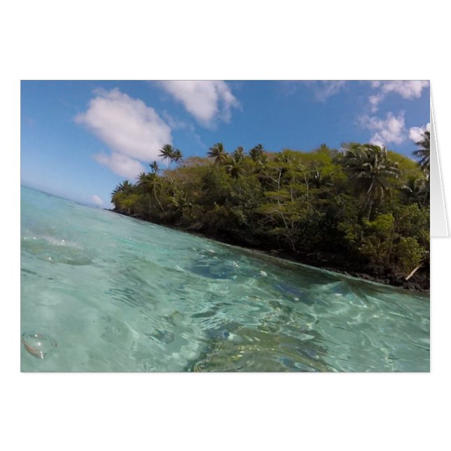 Cartão Snorkel de Polinésia francesa (Frente Horizontal)