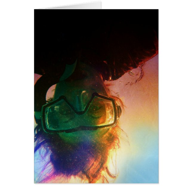 Cartão snorkeler colorido (Frente)