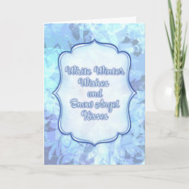 Cartão Snow Angel Kisses - Whimsical Winter Greeting Card