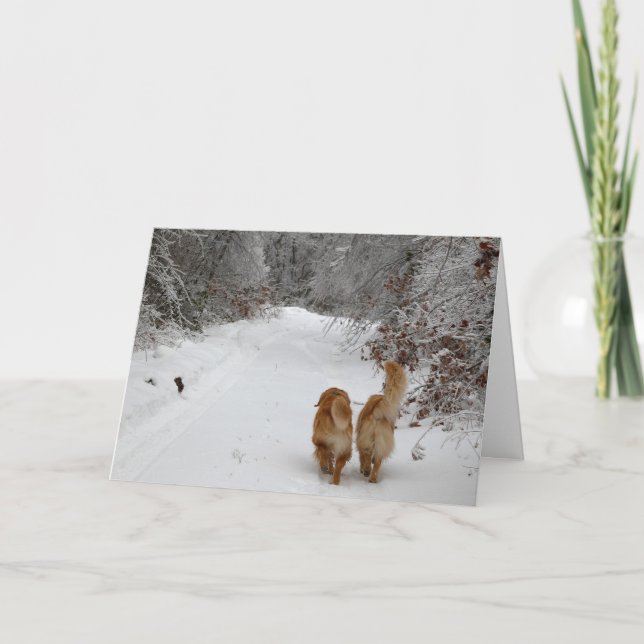 Cartão Snow Buddies (Frente)