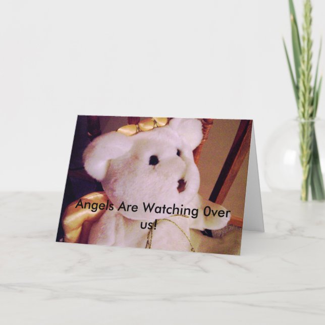 Cartão snow-flowers 016, Angels Are Watching 0ver us! (Frente)