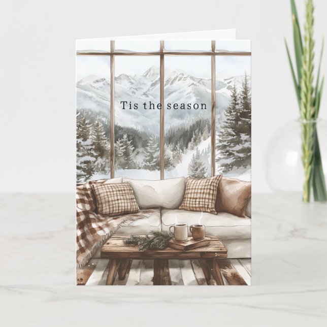 Cartão Snow in Window Christmas (Frente)