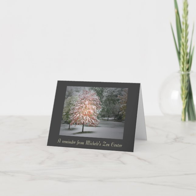 Cartão Snow on Maple Trees Note Cards (Frente)