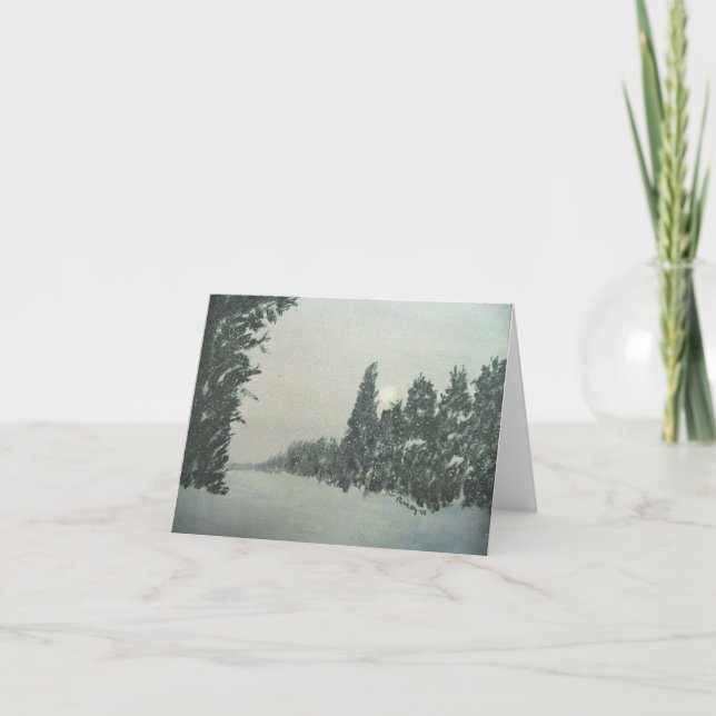 Cartão Snow on the Gunflint Trail (Frente)