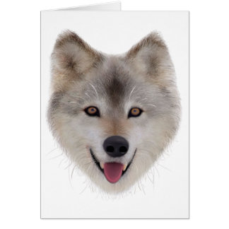 Cartão Snow Wolf Sketch