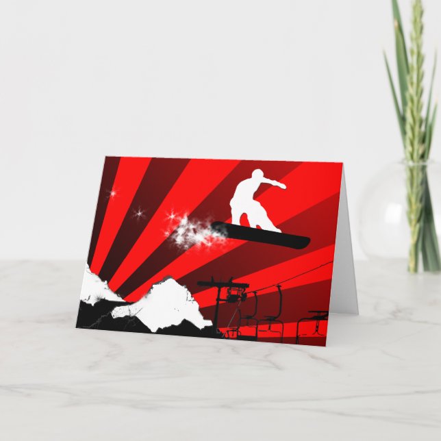 Cartão snowboard. (Frente)