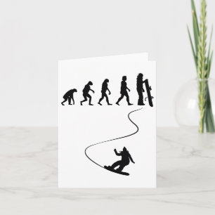 Cartão Snowboard 1 de Evolução Simples Desenhada
