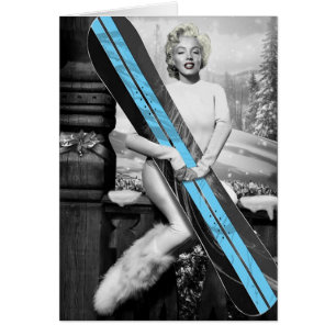 Cartão Snowboard de Marilyn