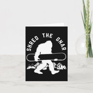 Cartão Snowboard de Pé-Grande Destruindo Gnar Sasquatch S