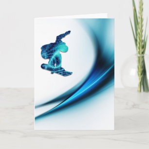 Cartão Snowboard Design Greeting Card