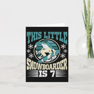 Cartão Snowboard Este Pequeno Snowboarder Tem 7 Anos