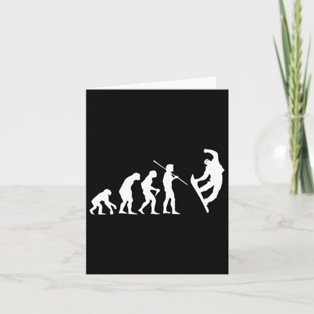Cartão Snowboard Evolution T Shirt Para Homens (Frente)