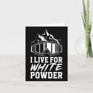 Cartão Snowboard Goggles I Live For White Powr Snowb
