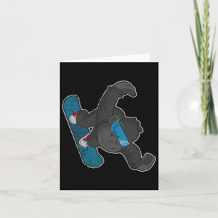 Cartão Snowboard Gorilla Snowboard Men Mulheres Rapazes