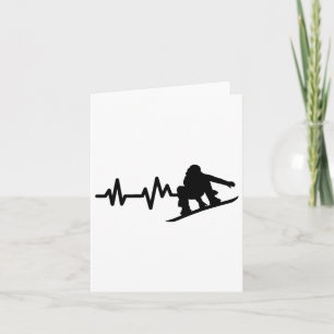 Cartão Snowboard Heartbeat Snowboard
