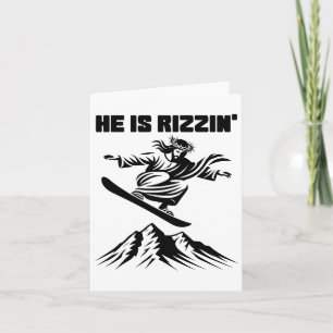 Cartão Snowboard Jesus Cristo Snowboard Rizzin' Snow C