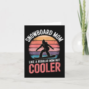 Cartão Snowboard Mãe Legal Mãe Snowboarder 1