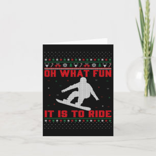 Cartão Snowboard Oh Que Divertido É Dirigir O Natal U