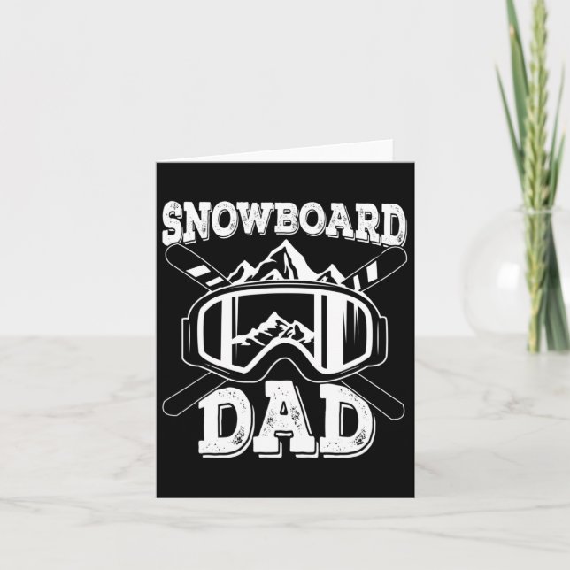 Cartão Snowboard Pai Mountain Range Snowboard Padre F (Frente)
