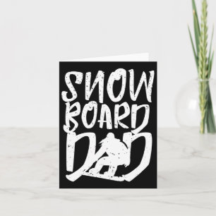 Cartão Snowboard Pai Snowboarder Padre Snowboard
