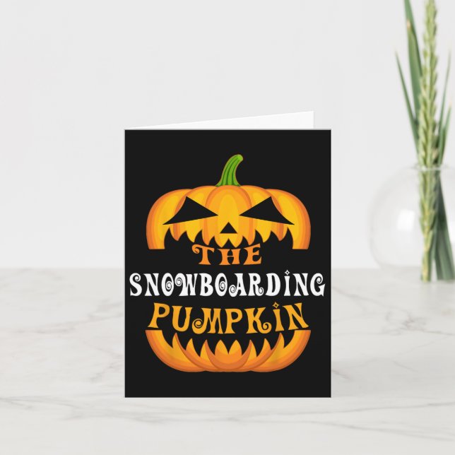 Cartão Snowboard Pumpkin Matching Family Group Hal (Frente)