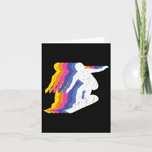 Cartão Snowboard Shirts Retro Vintage Snowboard - Sn (Frente)