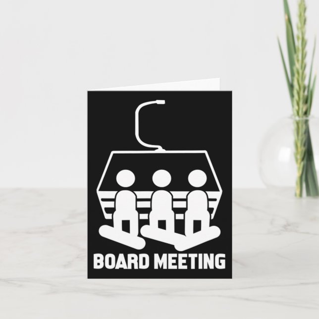 Cartão Snowboard Snowboard Engraçado Snowboarder (Frente)