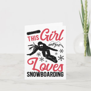 Cartão Snowboard Snowboard Girl
