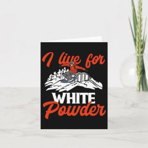 Cartão Snowboard Snowboard Outfit Eu Vivo Para White Pow