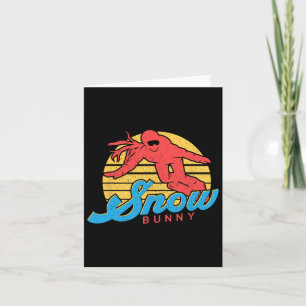 Cartão Snowboard Snowboard Vintage Retro Bunny Girl