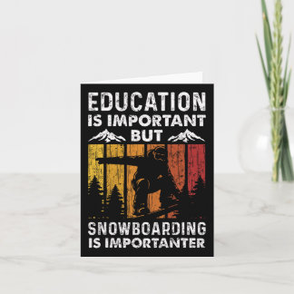 Cartão Snowboard Snowboard Vintage Retro Education