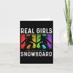 Cartão Snowboard Snowboard Vintage Retro Real Girls Sn