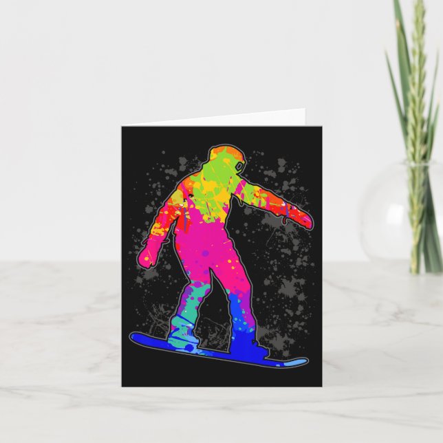 Cartão Snowboard Snowboarder Snowboard Garotos 2 (Frente)