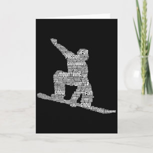 Cartão Snowboard Snowboarder Snowboarding