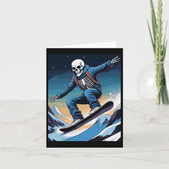 Cartão Snowboard Streetwear Snowboard Skull Snowboarde (Frente)