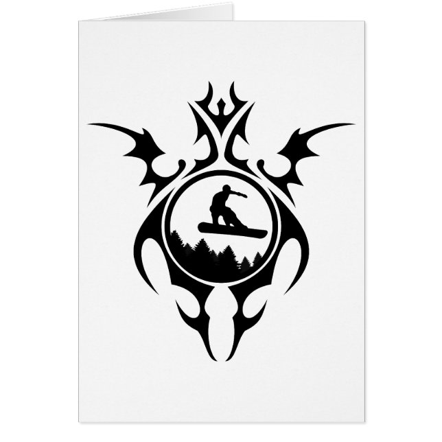 Cartão snowboard. tribalz. (Frente)