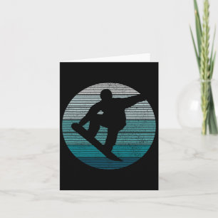 Cartão Snowboard Vintage Retro Freestyle Snowboard Gif