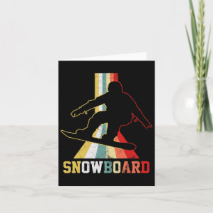 Cartão Snowboard Vintage Snowboard Snowboard Snowboarder