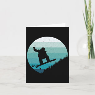 Cartão Snowboard Vintage Snowboarder Snowboarder Snowboar