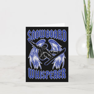 Cartão Snowboard Whisperer Rock And Roll Style Angel Wing