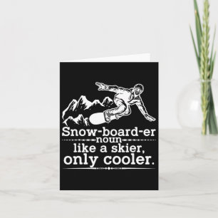 Cartão Snowboarder Definição Engraçado Snowboard Winter S
