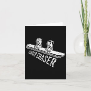 Cartão Snowboarder Powder Chaser Funny Snowboard Child